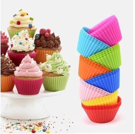 Kit Forminhas de Silicone para Cupcake, Muffins e Mini Bolos - Antiaderente e Resistente